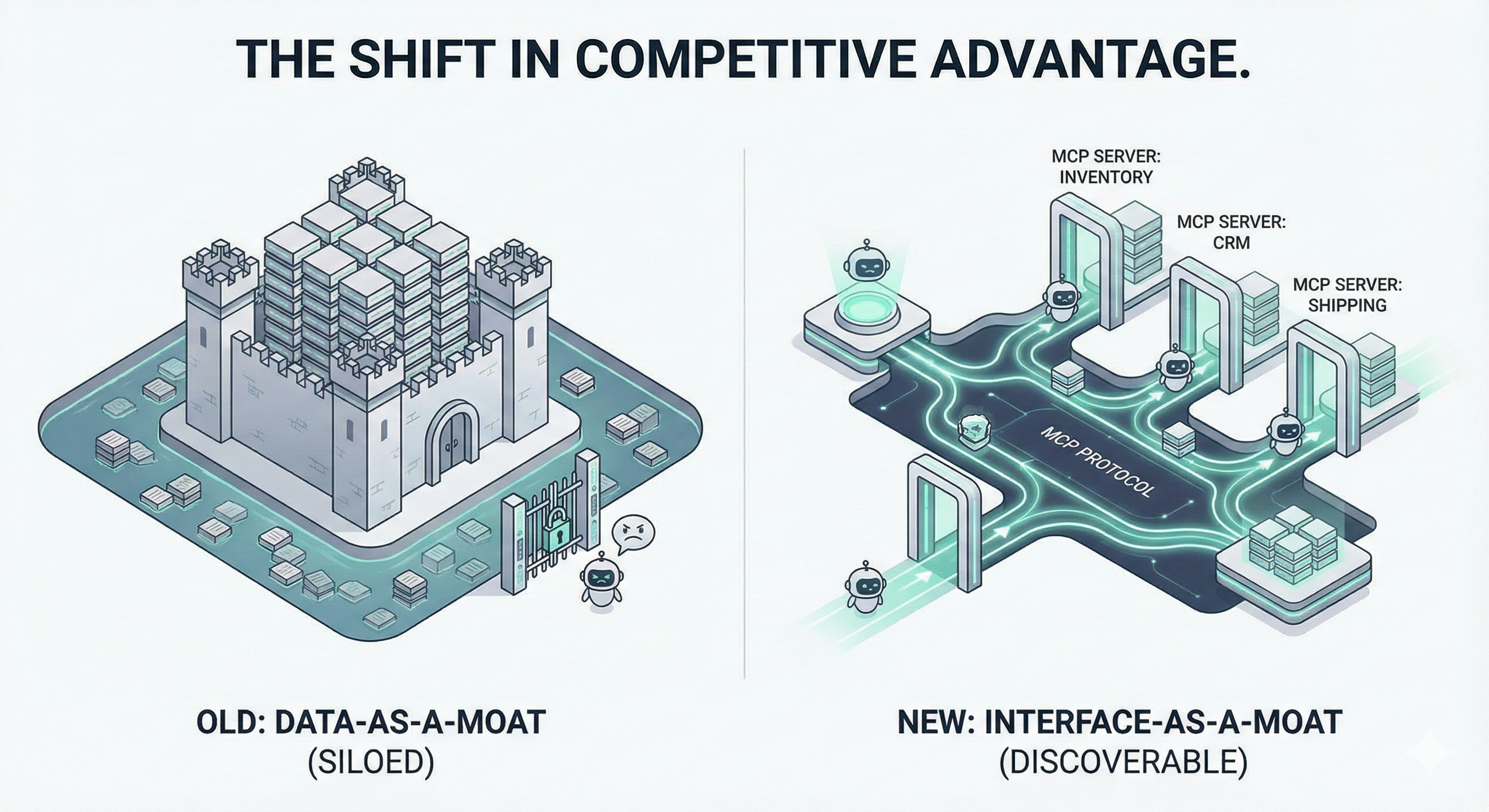 From Data-as-a-Moat to Interface-as-a-Moat: The competitive advantage shift